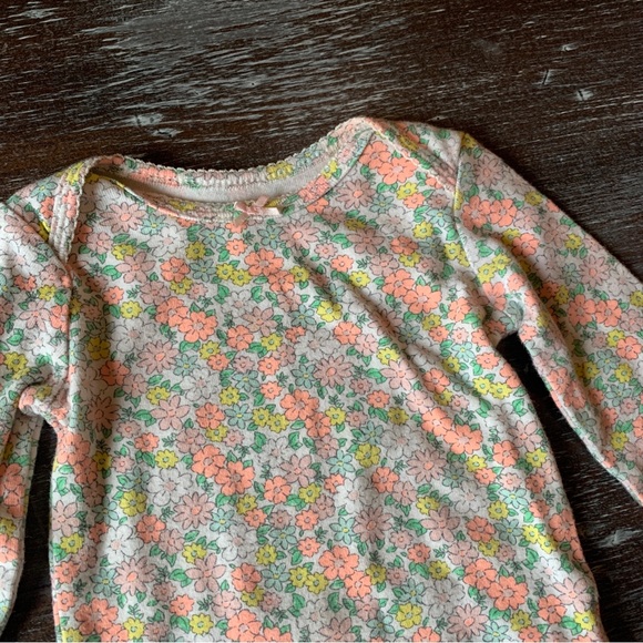 3/$12 Colorful Floral Long Sleeve Onesie - Picture 2 of 5